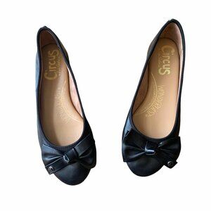 Circus by Sam Edelman Wonderlast Black Bow Preppy Classic Flats 5.5